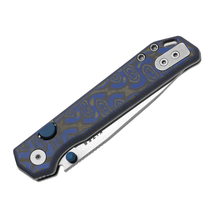 Kizer V3458.2BDA1 Begleiter 2.9 (BD1N, Drop Point, Satin, Vortex Pattern Micarta, Button Liner Lock) Pocket Knife