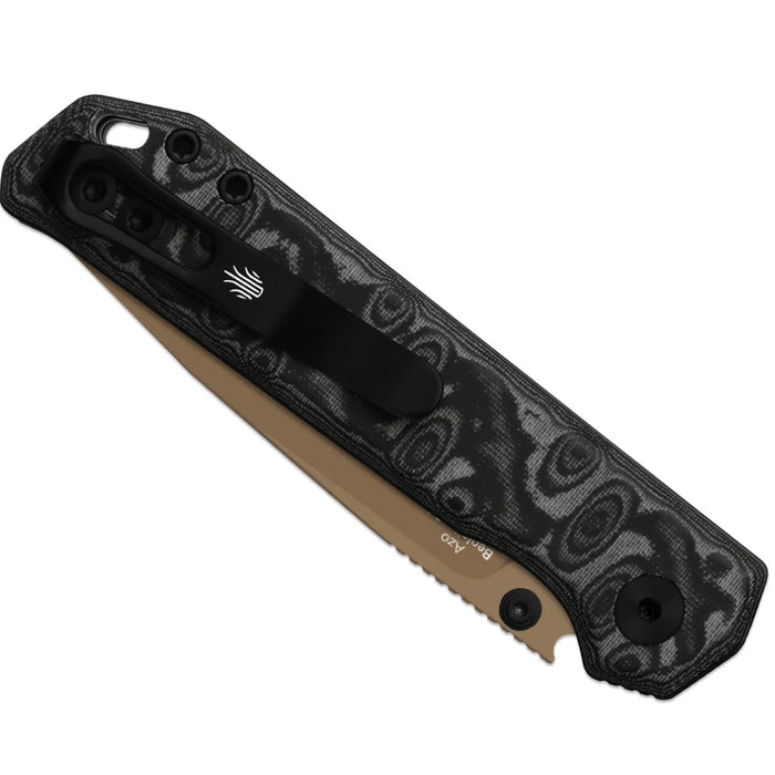 Kizer V3458.2BDA8 Begleiter 2.9 (BD1N, Sunset Metal PVD, Drop Point, Vortex Pattern Micarta, Multicolored) Folding Knife