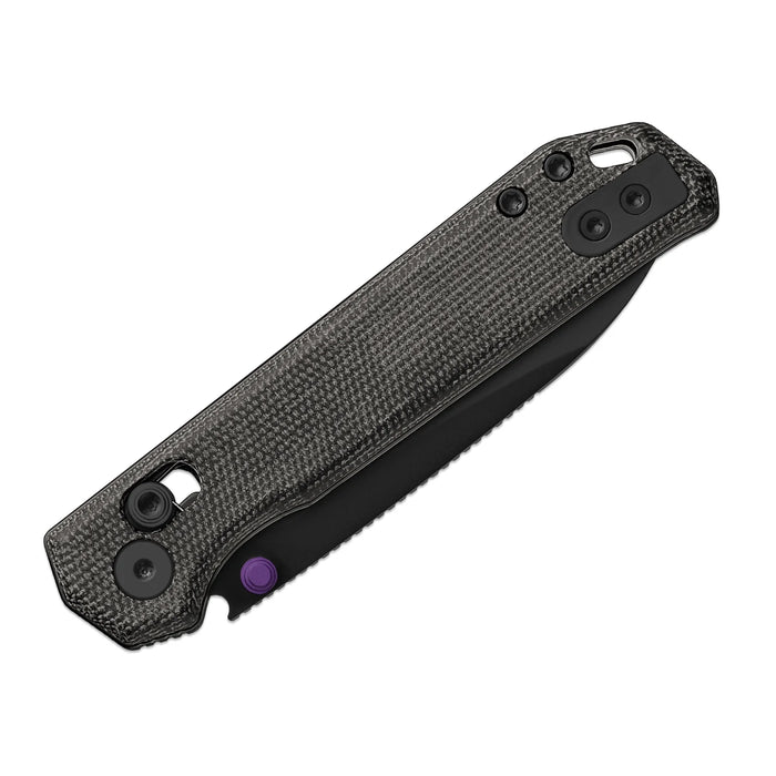 Kizer V3458.2CDA1 Begleiter 2.9 (BD1N, Drop Point, Black PVD, Norplex UltreX Micarta, Clutch Lock) Pocket Knife