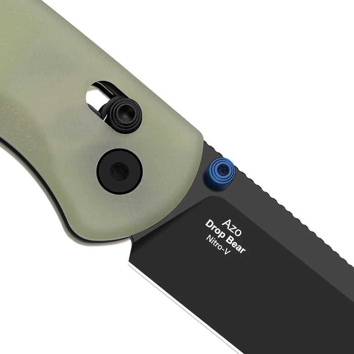 Kizer V3619A21 Drop Bear (Nitro-V, Drop Point, Black PVD, GID G10, Clutch Lock) Pocket Knife