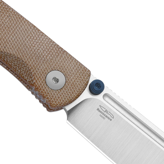 Kizer V3698A2 Renissance (N690, Satin, Sheepsfoot, Norplex UltreX Micarta) Pocket Knife