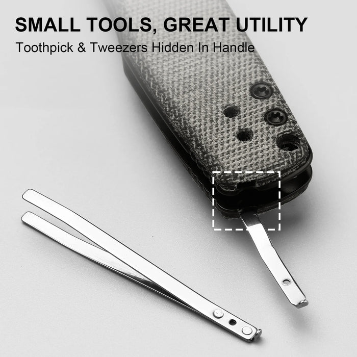 Kizer V3774A1 Aegis (AEB-L, Drop Point, Satin, Micarta) Pocket Knife