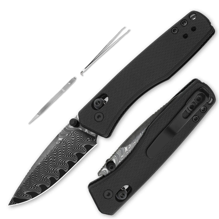 Kizer V3774A2 Aegis (Damascus, Drop Point, Matte, G10) Pocket Knife