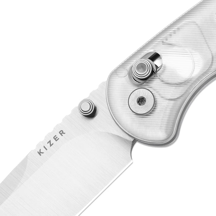 Kizer V3790A2 Buddy II (AEB-L, Satin, Acrylic, Drop Point) Pocket Knife