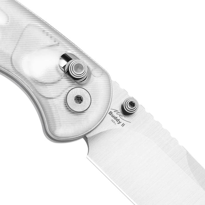 Kizer V3790A2 Buddy II (AEB-L, Satin, Acrylic, Drop Point) Pocket Knife
