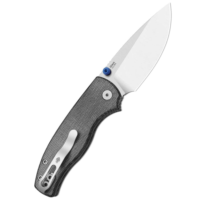 Kizer V3801A1 Glaux (14C28N, Drop Point, Satin, Norplex UltreX Micarta, Button Liner Lock) Pocket Knife
