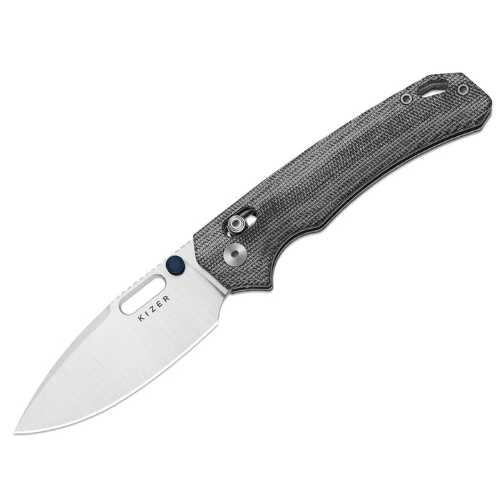 Kizer V3802CDA1 Outposter (Nitro-V, Drop Point, Satin, Norplex UltreX Micarta, Clutch Lock) Pocket Knife