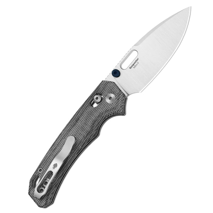 Kizer V3802CDA1 Outposter (Nitro-V, Drop Point, Satin, Norplex UltreX Micarta, Clutch Lock) Pocket Knife