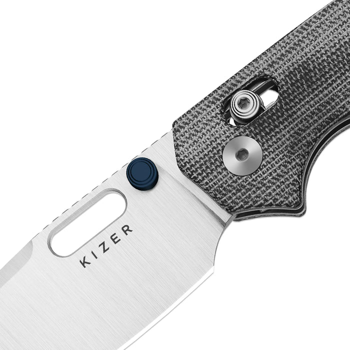 Kizer V3802CDA1 Outposter (Nitro-V, Drop Point, Satin, Norplex UltreX Micarta, Clutch Lock) Pocket Knife
