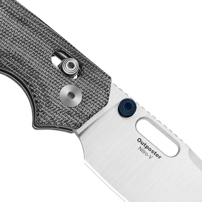 Kizer V3802CDA1 Outposter (Nitro-V, Drop Point, Satin, Norplex UltreX Micarta, Clutch Lock) Pocket Knife