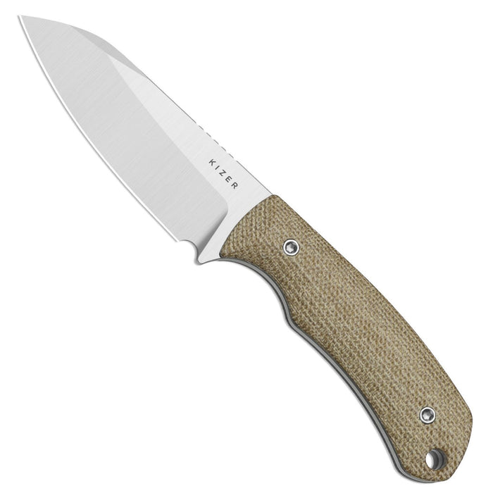 Kizer 1135A4 Field Mouse (14C28N, Sheepsfoot, Satin, Norplex UltreX Micarta) Fixed Blade Knife