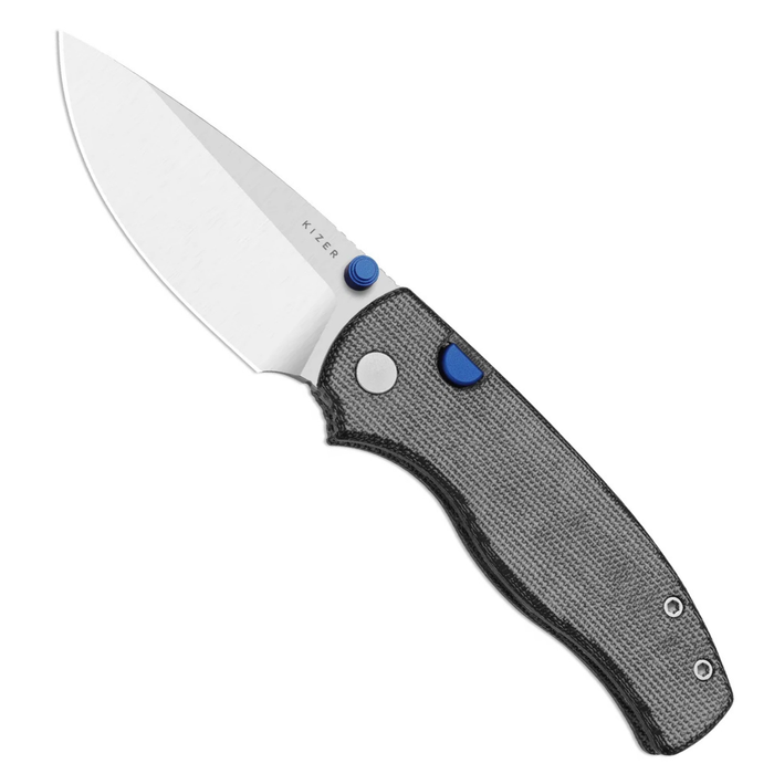 Kizer V3801A1 Glaux (14C28N, Drop Point, Satin, Norplex UltreX Micarta, Button Liner Lock) Pocket Knife