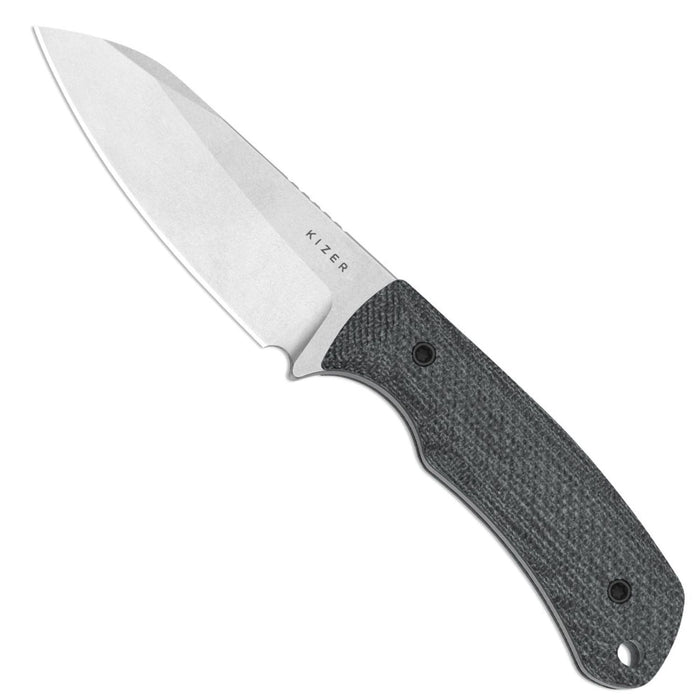 Kizer 1135A3 Field Mouse (14C28N, Sheepsfoot, Stonewashed, Norplex UltreX Micarta) Fixed Blade Knife