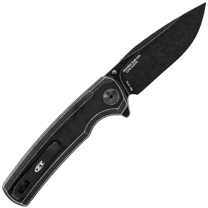 Zero Tolerance 0044BW (S45VN, Drop Point, Black Wash, Titanium, Black) Pocket Knife