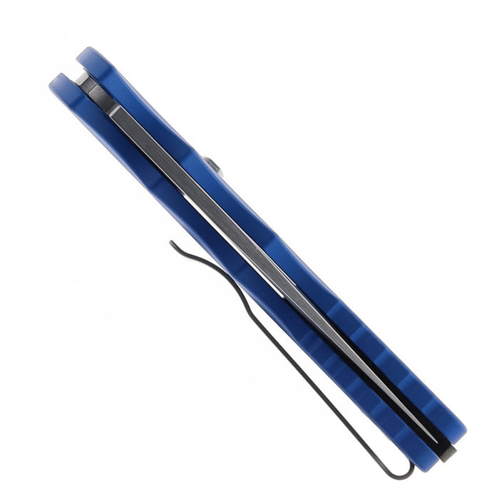 Pro-Tech T501-BLUE TR-5 (S35VN, Drop Point, Stonewashed, Aluminum, Blue) Automatic Pocket Knife