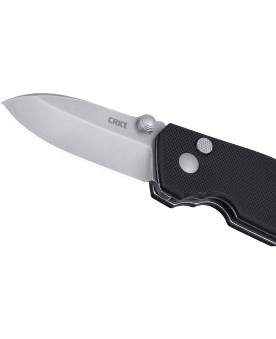 CRKT 2474 Squid (D2, Drop Point, Stonewash, G10, Black) Pocket Knife