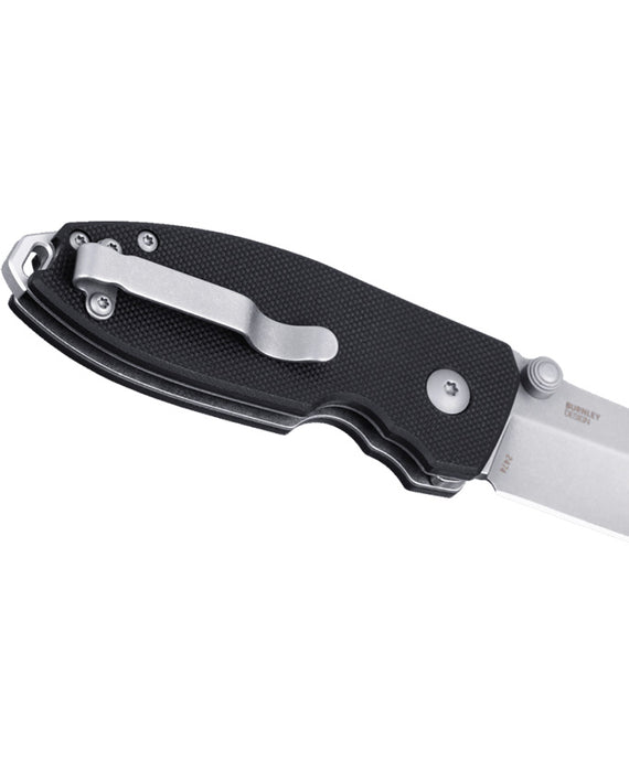 CRKT 2474 Squid (D2, Drop Point, Stonewash, G10, Black) Pocket Knife