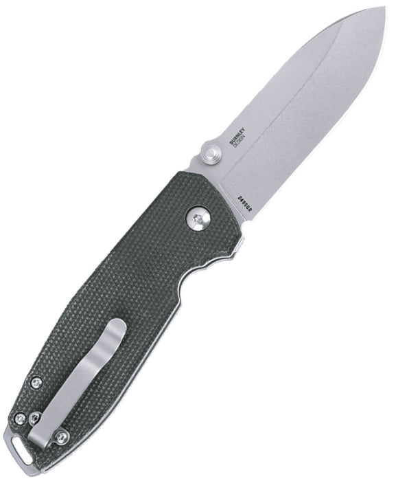 CRKT 2495GR Squid XM (D2, Drop Point, Stonewash, Micarta, Green) Pocket Knife