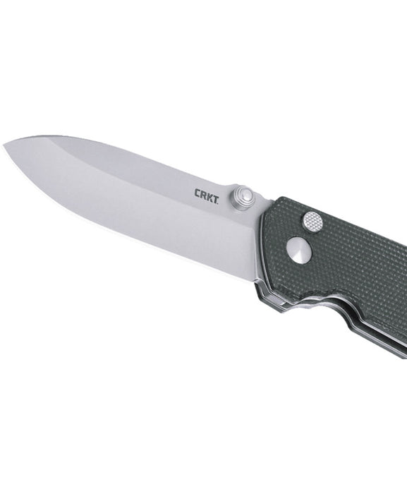 CRKT 2495GR Squid XM (D2, Drop Point, Stonewash, Micarta, Green) Pocket Knife