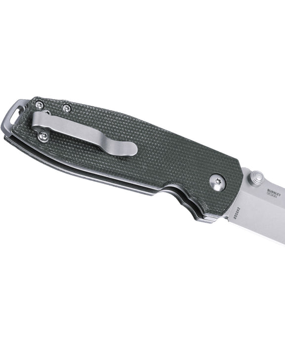 CRKT 2495GR Squid XM (D2, Drop Point, Stonewash, Micarta, Green) Pocket Knife