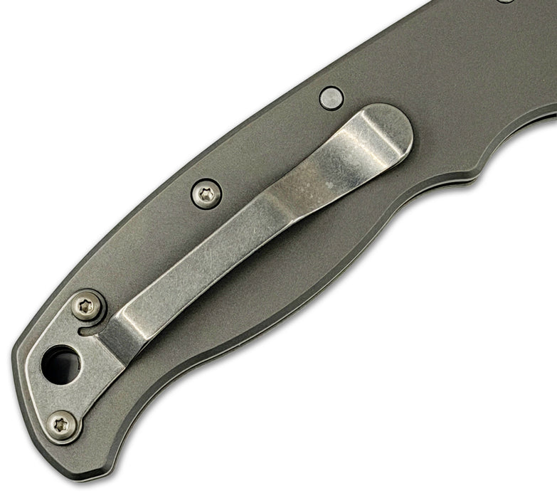 Demko DEM19285 AD20.5 Slicer (3V, Drop Point, Stonewashed, Titanium, Silver) Pocket Knife