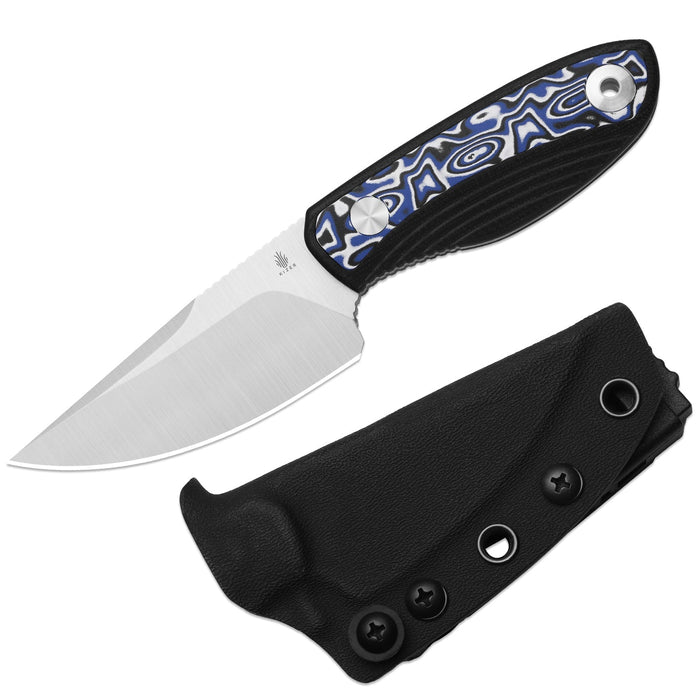Kizer 1134A3 Finch (AEB-L, Drop Point, Satin, G10 & Vortex Micarta) Fixed Blade Knife