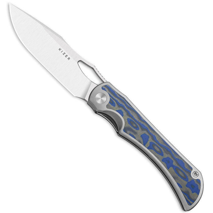 Kizer Ki4763LDA1 Allure (S45VN, Drop Point, Satin, Titanium/Vortex Micarta) Pocket Knife