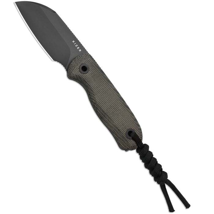 Kizer 1093A3 Drop Bear Fix (S45VN, Sheepsfoot, DLC, Micarta) Fixed Blade Knife