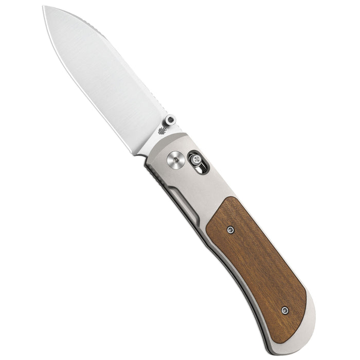 Kizer Ki4761A1 Tycho (S45VN, Drop Point, Satin, Titanium/Wood) Pocket Knife