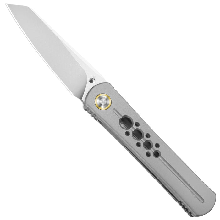 Kizer ZX-3499.2A1 Feist 2x Series (M390, Stonewashed, Titanium, Reverse Tanto) Pocket Knife