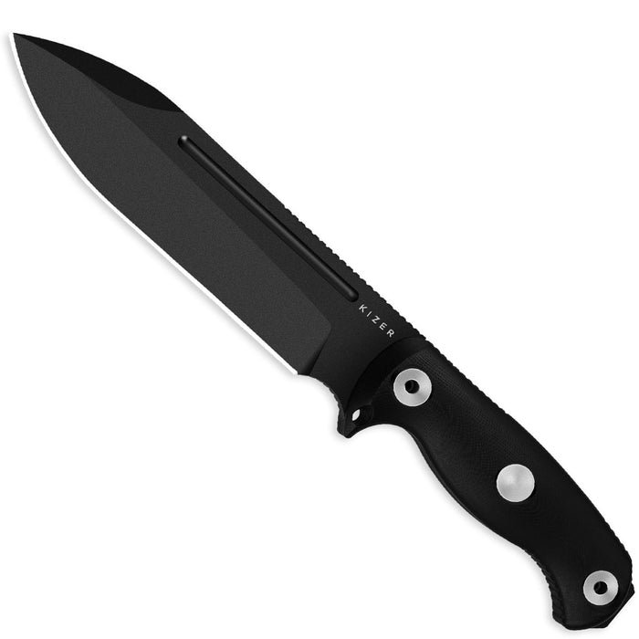 Kizer 1103A2 Drop Bear Fix 7 (1095, Drop Point, Micarta) Fixed Blade Knife