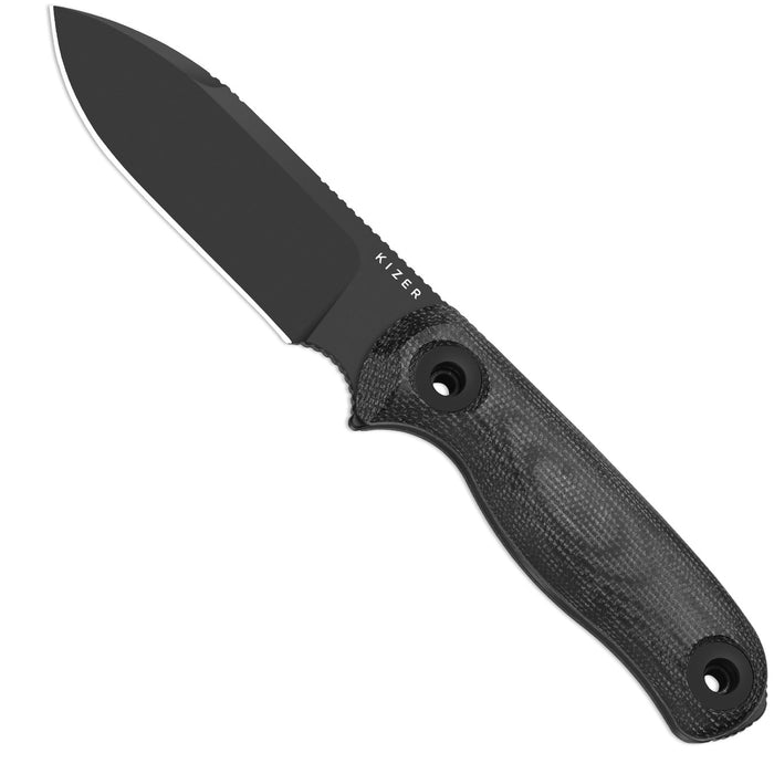 Kizer 1101A3 Drop Bear Fix 3 (1095, Drop Point, Micarta) Fixed Blade Knife