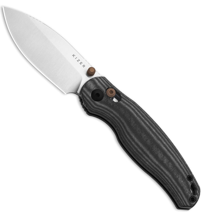 Kizer V3781CDA1 Phoca CD (14C28N, Drop Point, Satin, Norplex UltreX Micarta) Pocket Knife
