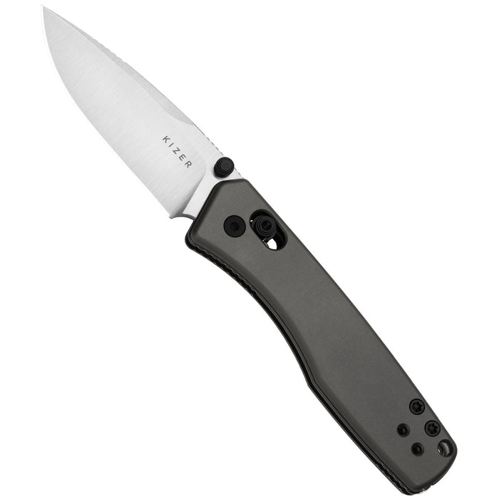 Kizer V3774A4 Aegis (AEB-L, Drop Point, Satin, Aluminum) Pocket Knife