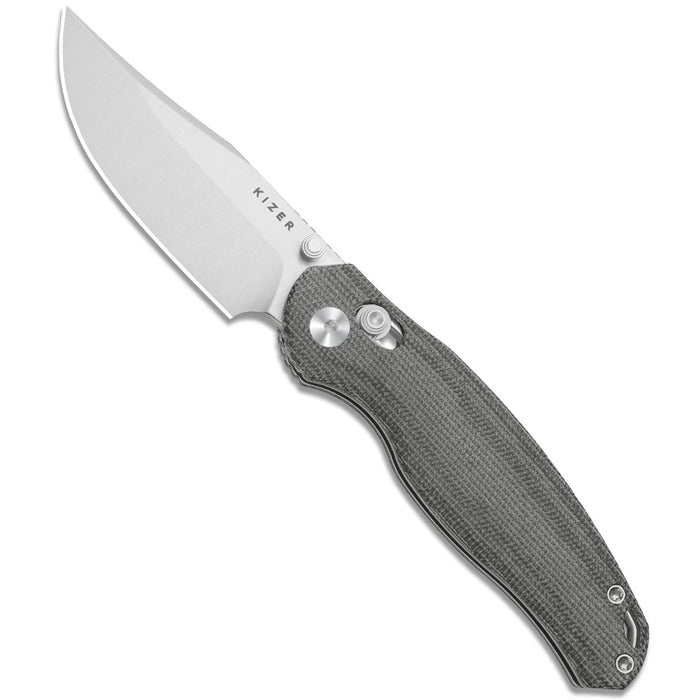 Kizer V3780A3 Phoca CC (AEB-L, Clip Point, Satin, Micarta) Pocket Knife