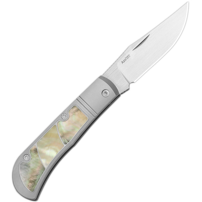 Kizer Ki3761A3 Trestle (S45VN, Clip Point, Brushed, Titanium/Carbon Fiber) Slip Joint Pocket Knife