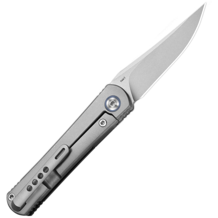 Kizer ZX-3499.2A2 Feist 2x Series (M390, Clip Point, Titanium, Stonewashed) Pocket Knife