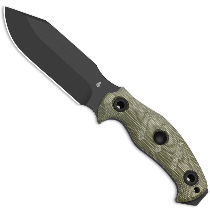 Kizer 1105A4 Sheepdog Survival (1095, Clip Point, Micarta, Green) Fixed Blade Knife