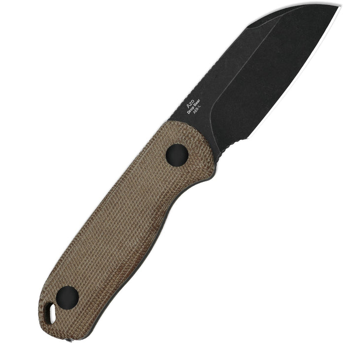 Kizer 1093A2 Drop Bear Fix (AEB-L, Sheepsfoot, Stonewashed, Micarta) Fixed Blade Knife