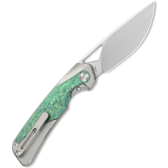 Kizer Ki3735A4 Topsail (M390, Drop Point, Blast, Crystallized Titanium) Pocket Knife