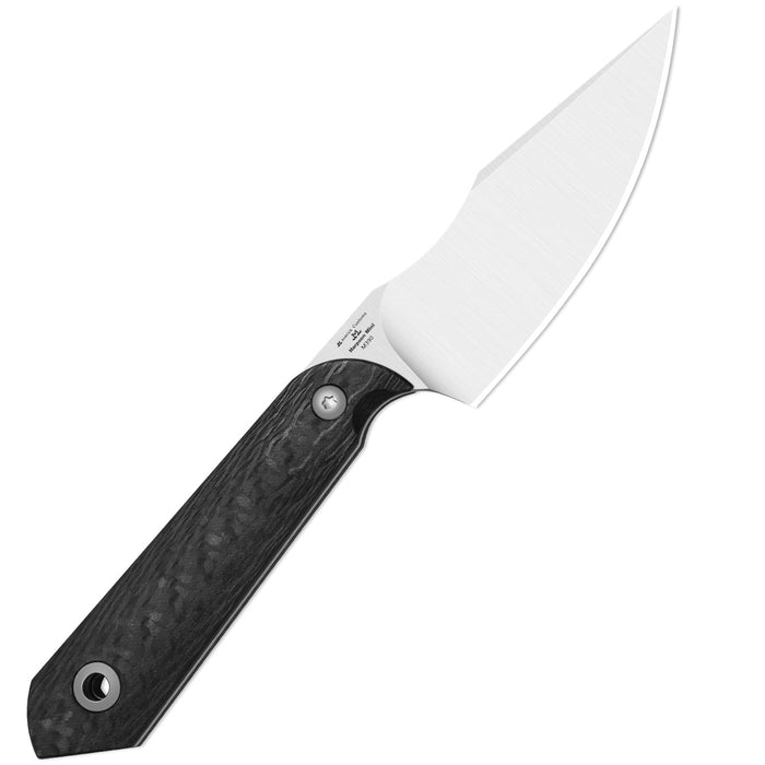 Kizer 1040S8 Mini Harpoon (M390, Drop Point, Satin, Carbon Fiber) Fixed Blade Knife