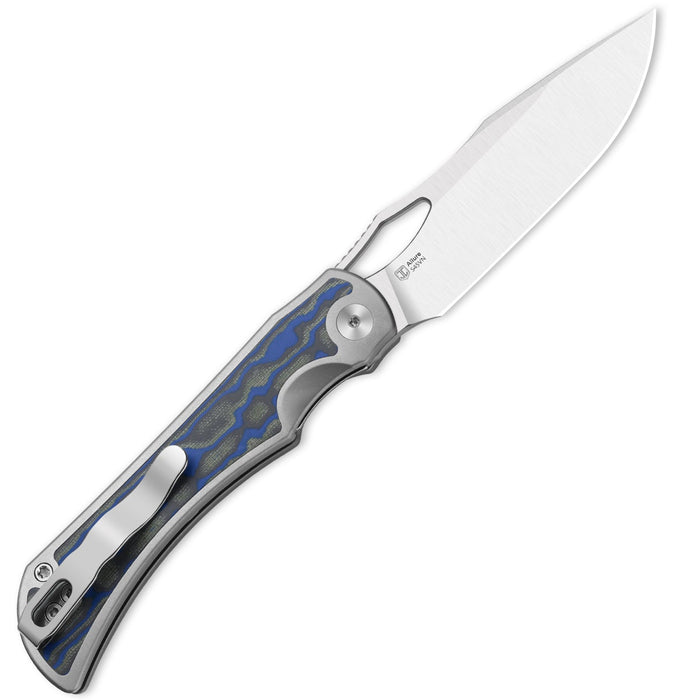 Kizer Ki4763LDA1 Allure (S45VN, Drop Point, Satin, Titanium/Vortex Micarta) Pocket Knife