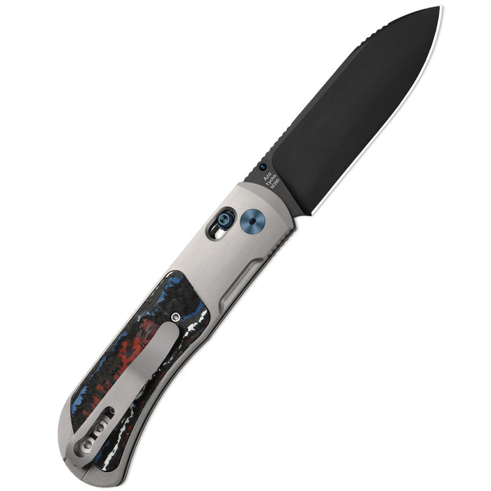 Kizer Ki4761A2 Tycho (M390, Drop Point, DLC, Titanium/Fat Carbon) Pocket Knife