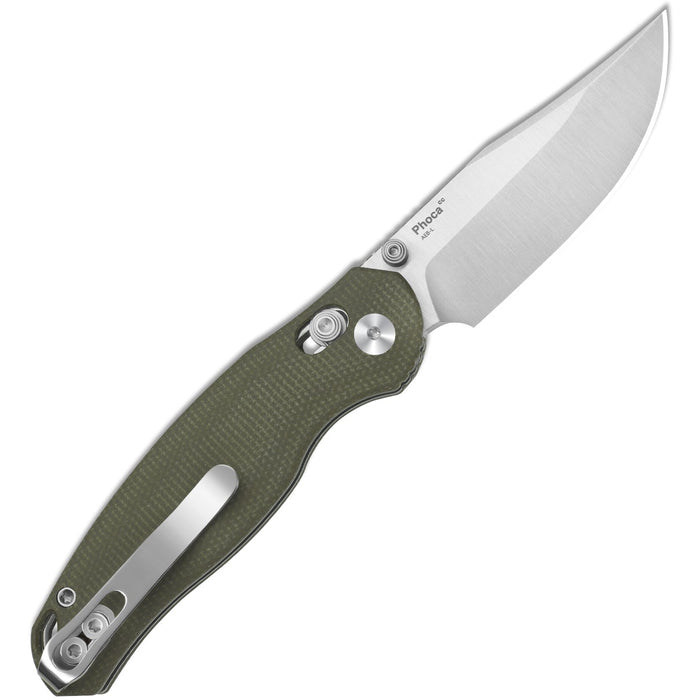 Kizer V3780A1 Phoca CC (AEB-L, Clip Point, Satin, Micarta) Pocket Knife