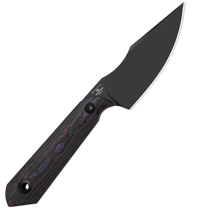 Kizer 1040S9 Mini Harpoon (S45VN, Drop Point, DLC, Fat Carbon) Fixed Blade Knife
