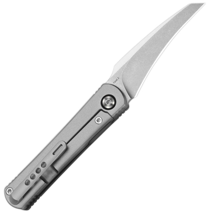 Kizer ZX-3499.2A3 Feist 2x Series (M390, Hawkbill, Stonewashed, Titanium) Pocket Knife