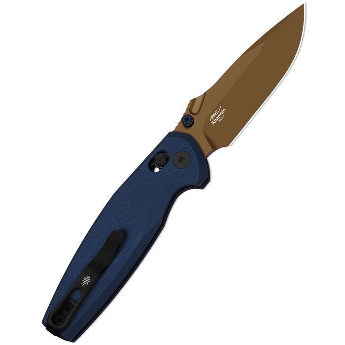 Kizer V3791A2 Khamsin (Nitro-V, Drop Point, Sunset Metal PVD, Aluminum, Clutch Lock) Pocket Knife