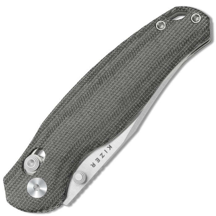 Kizer V3780A3 Phoca CC (AEB-L, Clip Point, Satin, Micarta) Pocket Knife