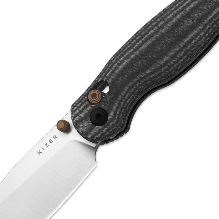 Kizer V3781CDA1 Phoca CD (14C28N, Drop Point, Satin, Norplex UltreX Micarta) Pocket Knife