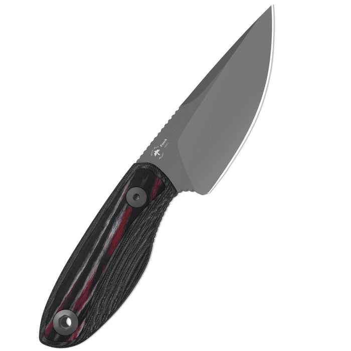 Kizer 1134A2 Finch (AEB-L, Drop Point, Gray PVD, Stonewashed, Micarta & Reconstituted Wood) Fixed Blade Knife